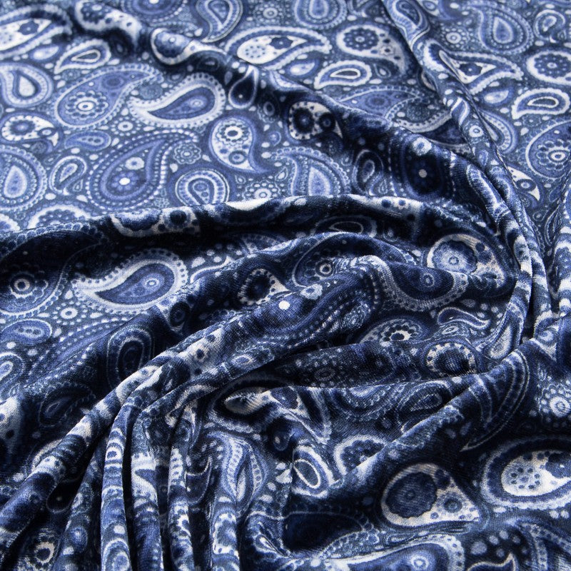 Tissu Martelé Cachemire Bleu - Ribes y Casals