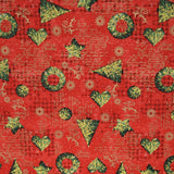 Tissu  Merry Christmas Rouge - Ribes y Casals