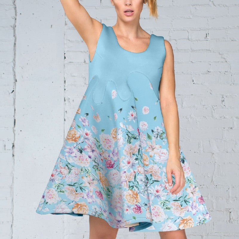 Tela Mikado Cenefa Aguamarina - Ribes y Casals