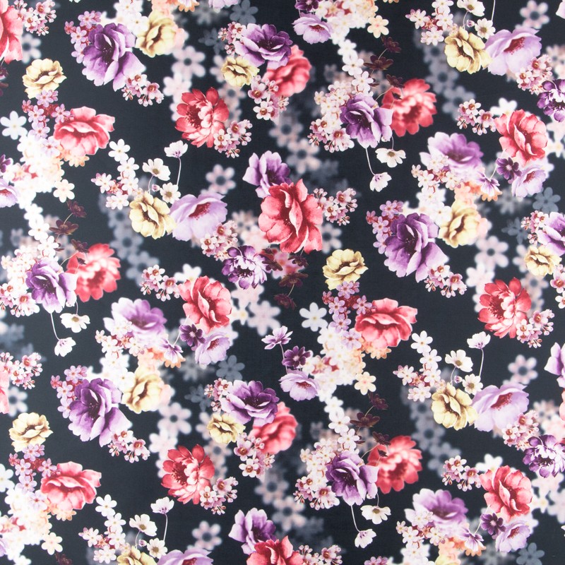 Tissu Mikado Erbil Noir - Ribes y Casals