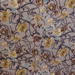 Tissu Mikado Floral Fond Beige - Ribes y Casals
