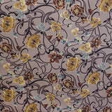 Tissu Mikado Floral Fond Beige - Ribes y Casals