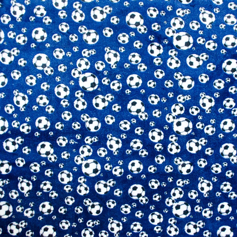 Tissu Minky Ballons Bleu Pervenche - Ribes y Casals