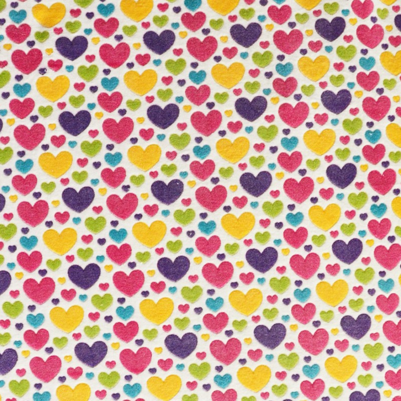 Minky Coeurs Multicolore - Ribes y Casals