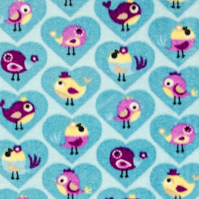 Minky Oiseaux Turquoise - Ribes y Casals