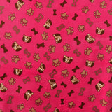 Minky Chiens Fuchsia - Ribes y Casals