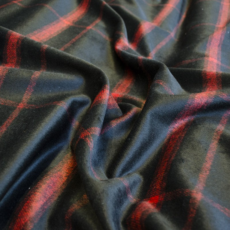 Tissu Mouflon à Carreaux Noir - Ribes y Casals