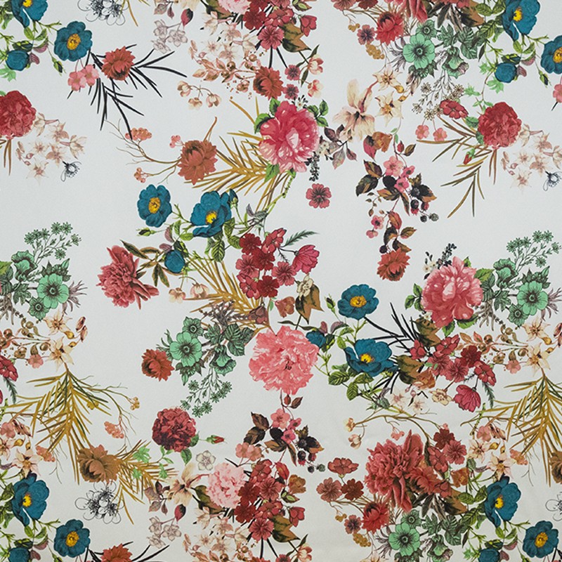 Tissu Stretch Flamenco Kimono Blanc - Ribes y Casals