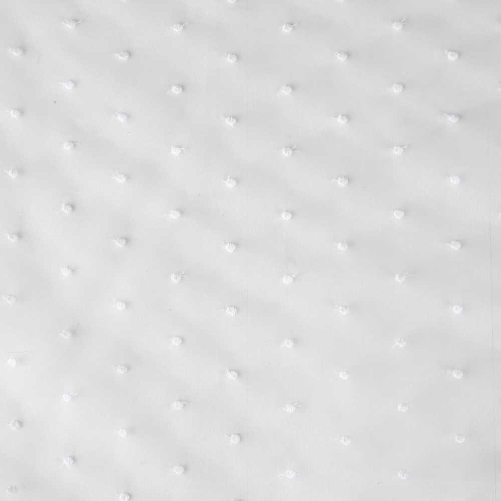 Retal Tela Organza Plumeti Bordado Blanco Natural 120x160 cm - Ribes y Casals