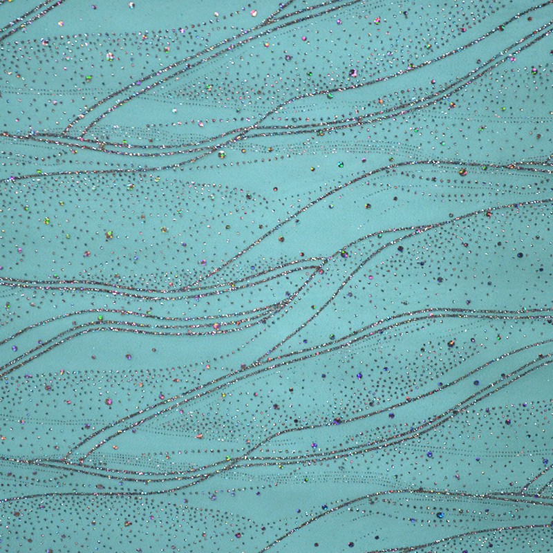 Organza Paillettes Aigue-Marine - Ribes y Casals