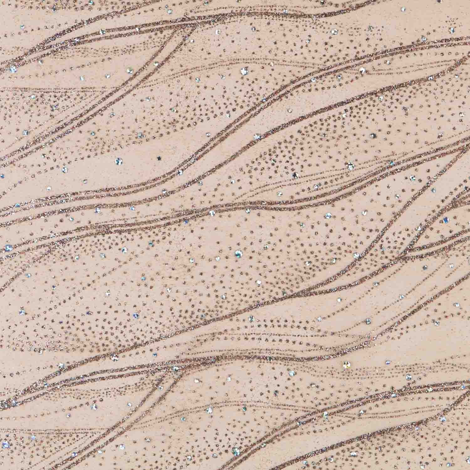 Organza Paillettes Marron - Ribes y Casals