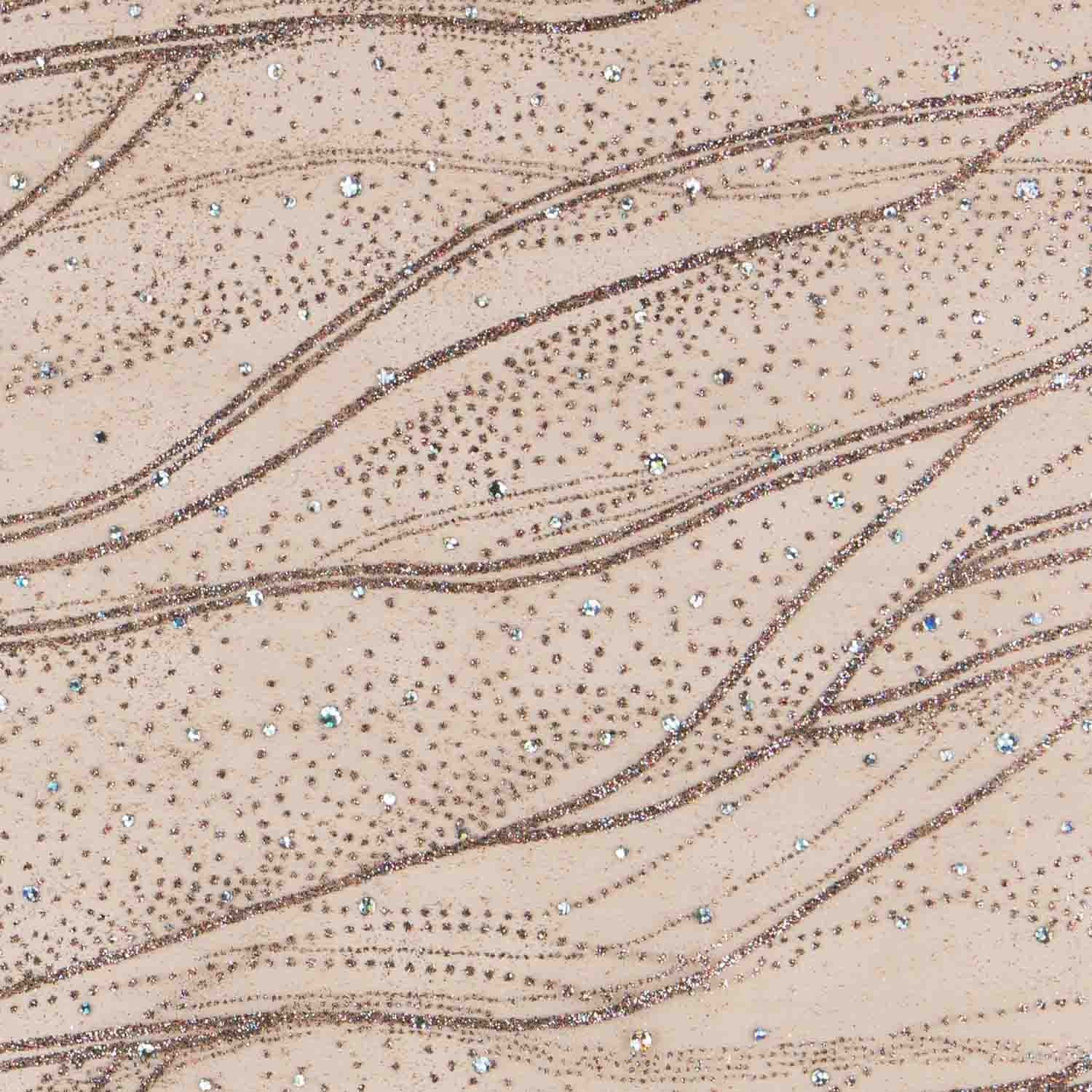 Organza Paillettes Marron - Ribes y Casals