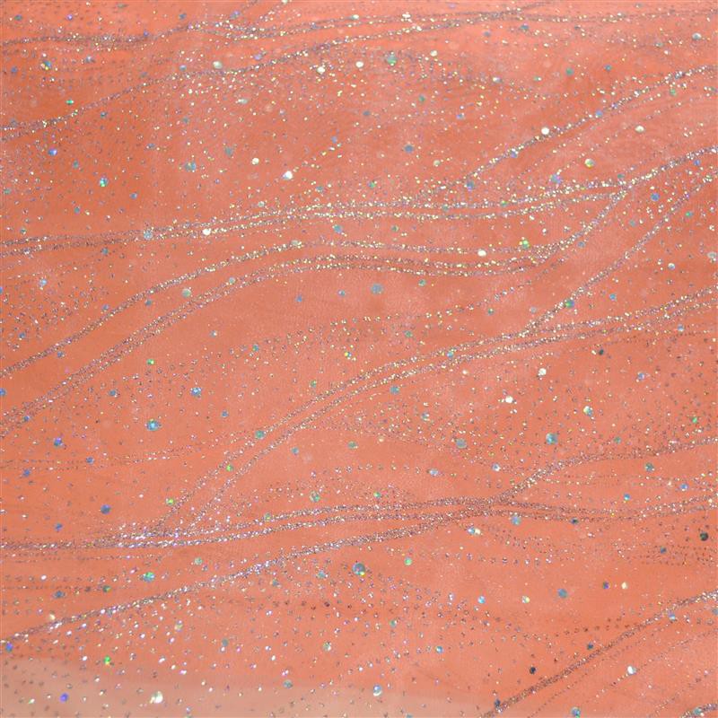 Organza Paillettes Orange - Ribes y Casals