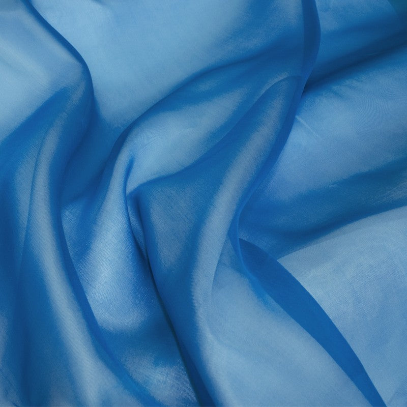 Organza de Soie Naturelle Bleu Pervenche - Ribes y Casals