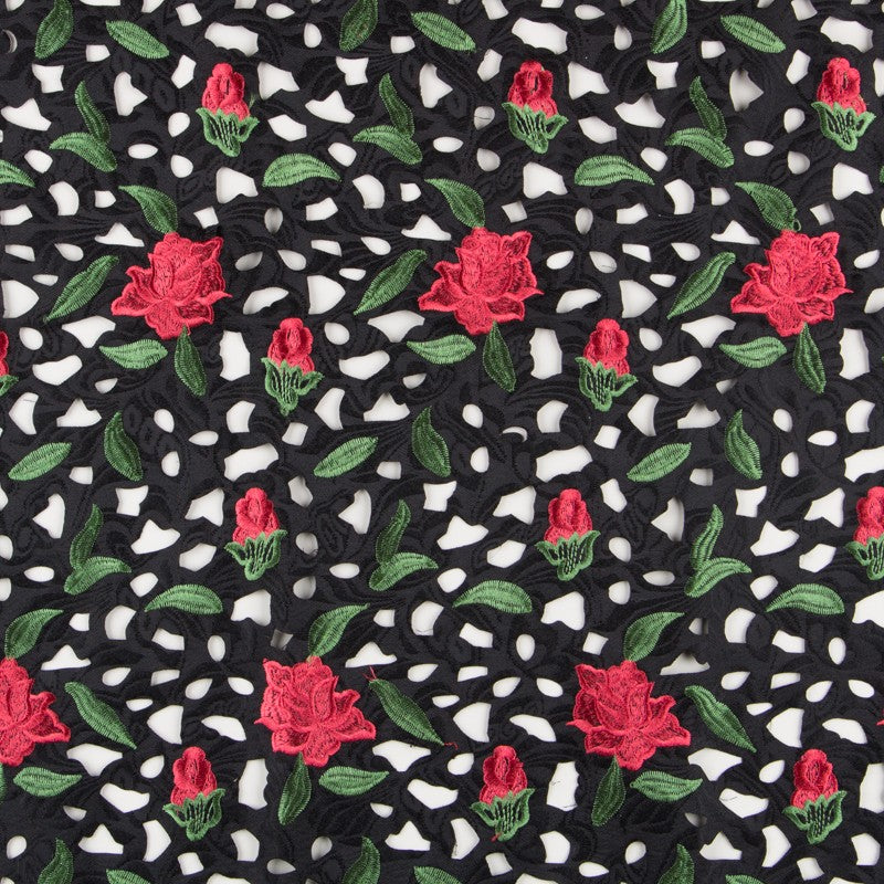 Tissu Otoman Ajouré Noir - Ribes y Casals