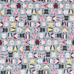 Tissu Velours Coton Animal Gris - Ribes y Casals