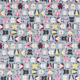 Tissu Velours Coton Animal Gris - Ribes y Casals