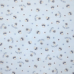Tissu Piqué Imprimé Oursons Bleu Ciel - Ribes y Casals