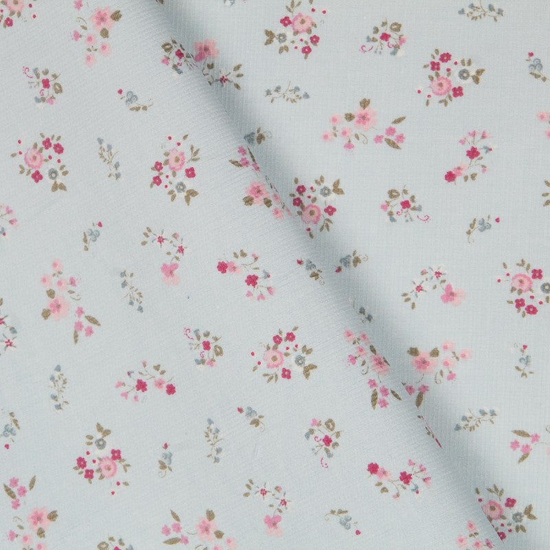 Tissu Piqué Liberty Bleu Clair - Ribes y Casals