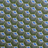 Tissu Patchwork Éventail Vert - Ribes y Casals