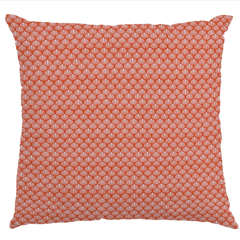 Tissu Patchwork Éventails Orange - Ribes y Casals
