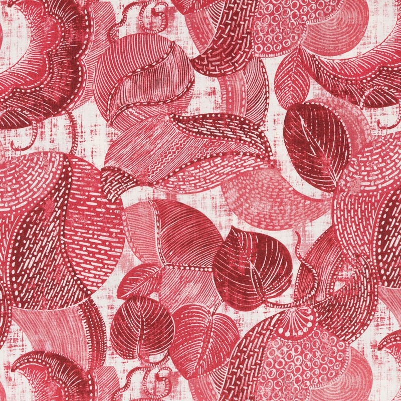 Tissu Patchwork Botanique Grenat - Ribes y Casals