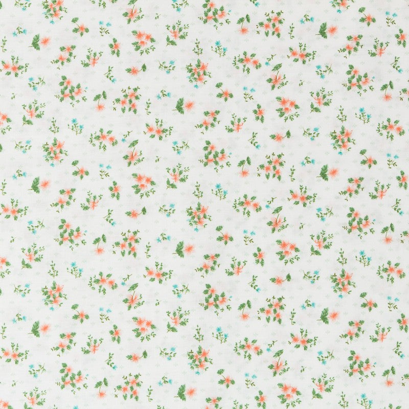 Tissu Patchwork Bouquet Fleur Orange - Ribes y Casals