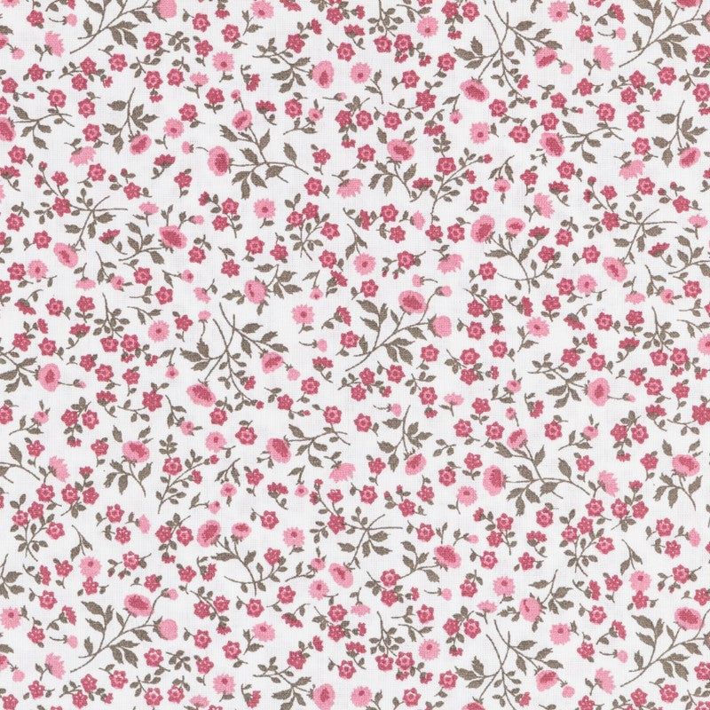 Tissu Patchwork Bouquet Fuchsia - Ribes y Casals