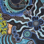 Tissu WAX Kangourous Bleu - Ribes y Casals