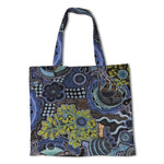 Tissu WAX Kangourous Bleu - Ribes y Casals