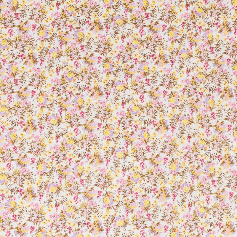 Tissu Patchwork Fleurs Jaune - Ribes y Casals