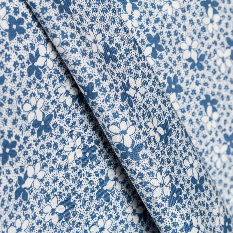 Tissu Patchwork Petits Pétales Gris - Ribes y Casals