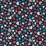Tissu Patchwork Gorjuss Coeur Noir - Ribes y Casals