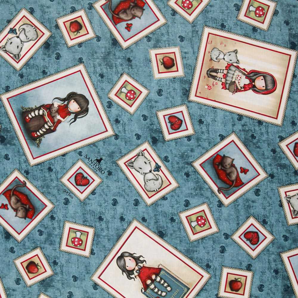 Tissu Patchwork Gorjuss My Story Aquamarine - Ribes y Casals