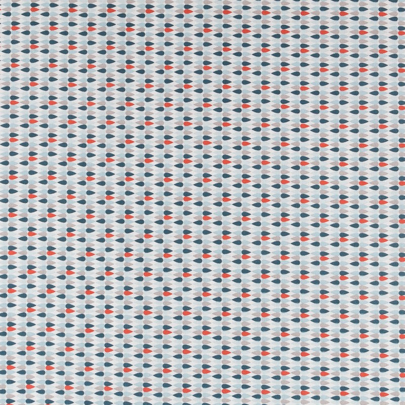 Tissu Patchwork Gouttes Brique Bleu - Ribes y Casals