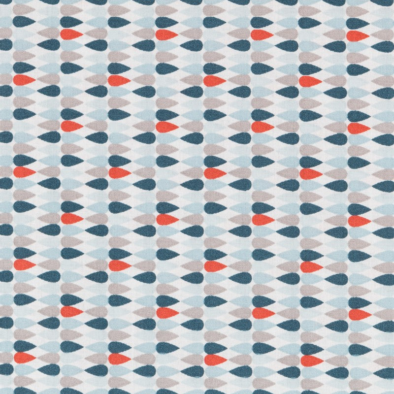 Tissu Patchwork Gouttes Brique Bleu - Ribes y Casals