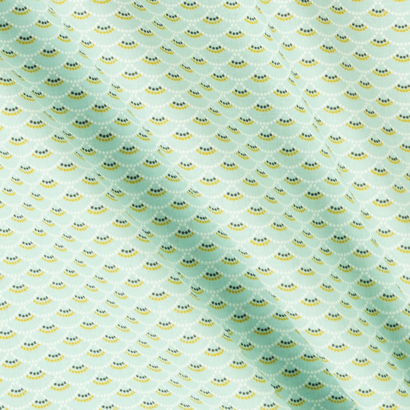 Tissu Patchwork Koi Vert d&#39;Eau - Ribes y Casals