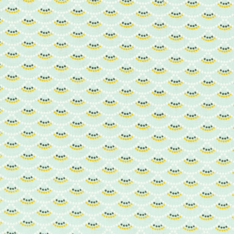 Tissu Patchwork Koi Vert d&#39;Eau - Ribes y Casals