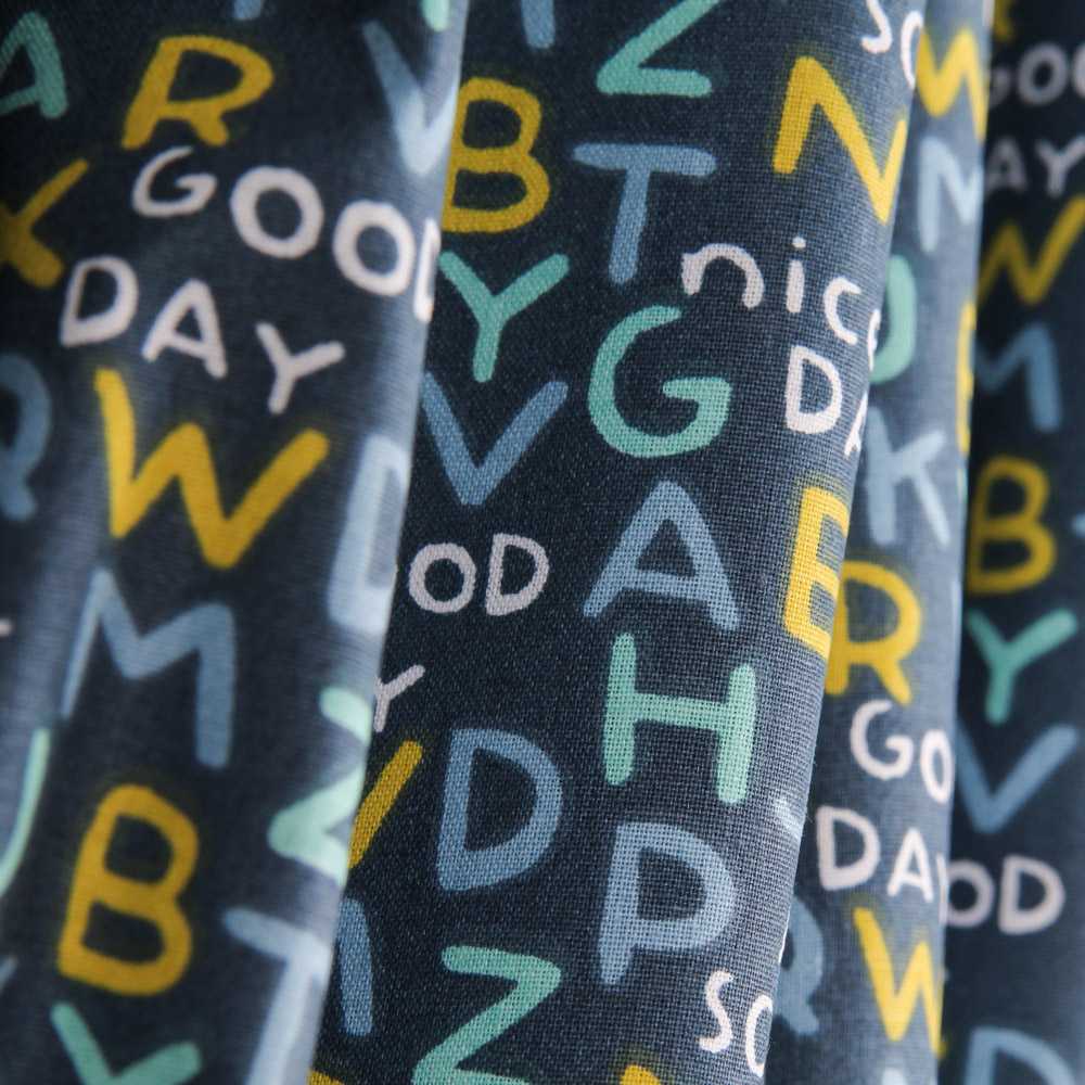 Tissu Patchwork Bleu Majuscule - Ribes y Casals