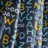 Tissu Patchwork Bleu Majuscule - Ribes y Casals