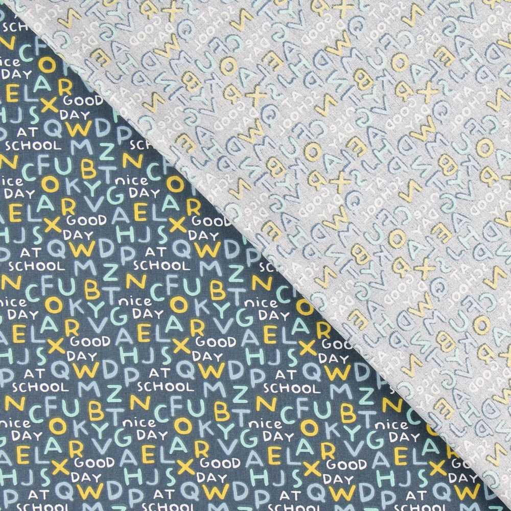 Tissu Patchwork Bleu Majuscule - Ribes y Casals