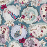 Tissu Patchwork Mirabelle Midnight Garden Aquamarine - Ribes y Casals