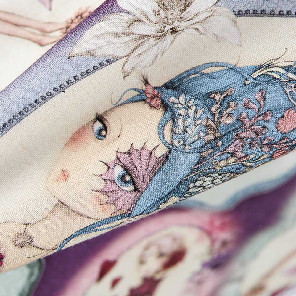 Tissu Patchwork Mirabelle Midnight Garden Violet - Ribes y Casals