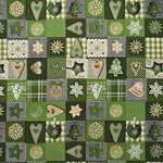 Tissu  Patchwork Noël Vert - Ribes y Casals