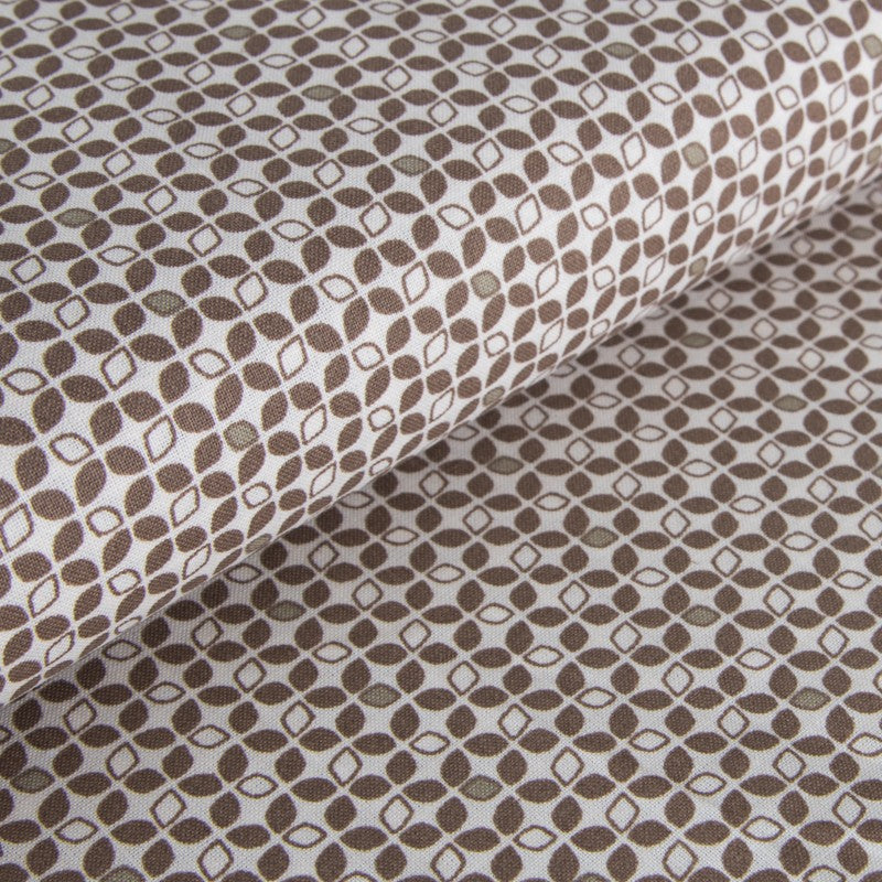 Tissu Patchwork Pétale Marron - Ribes y Casals