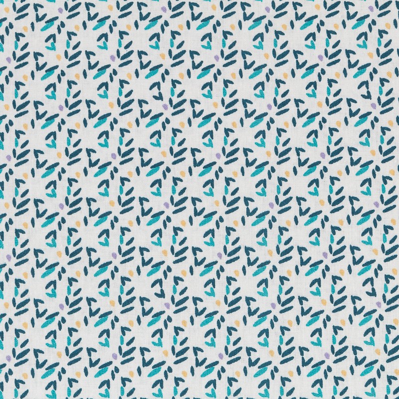 Tissu Patchwork Pétales Bleu - Ribes y Casals