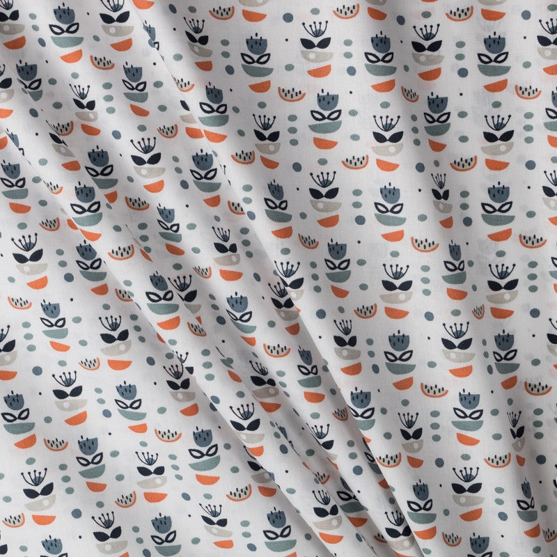 Tissu Patchwork Pieces Orange - Ribes y Casals