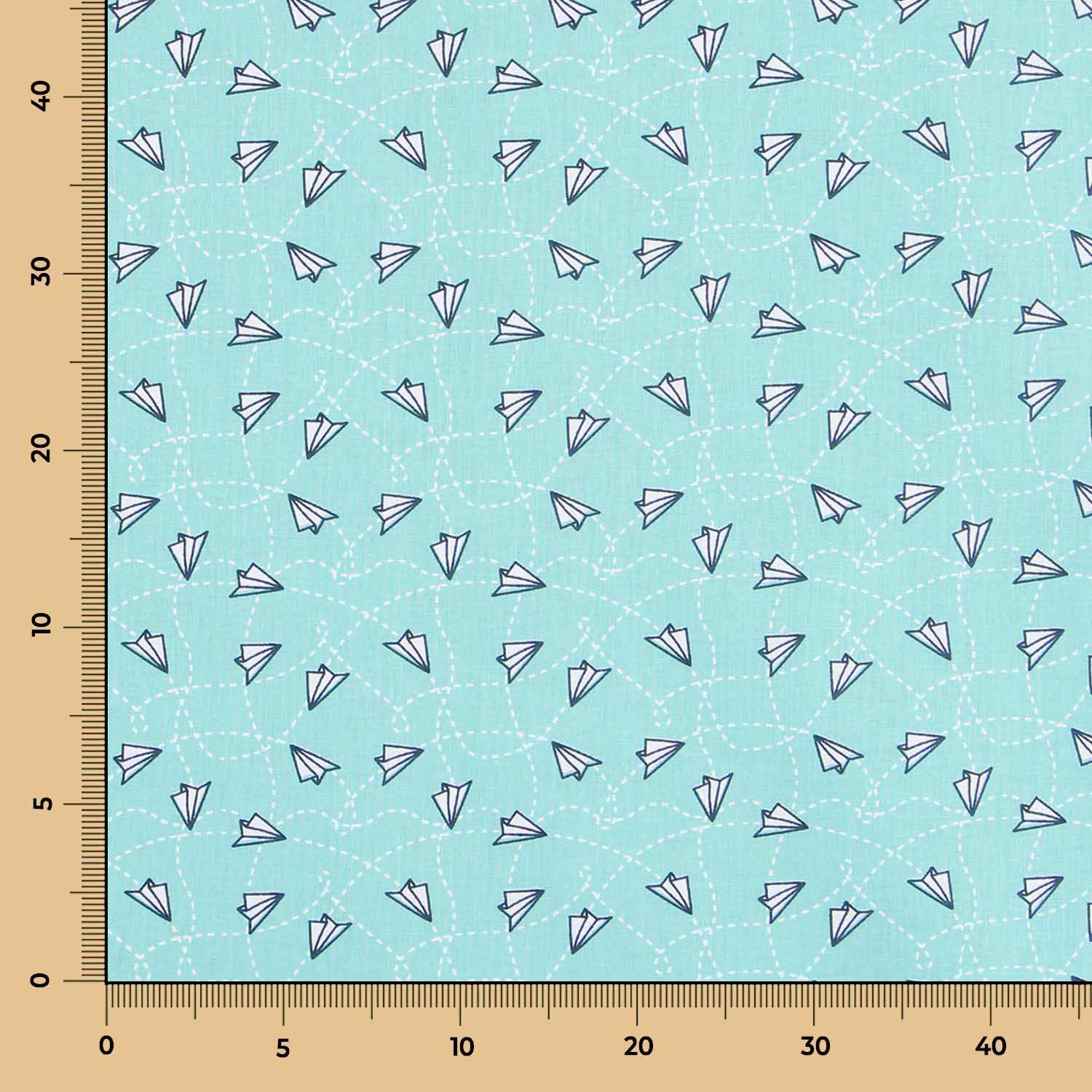 Tissu Patchwork Planes Aigue-marine - Ribes y Casals