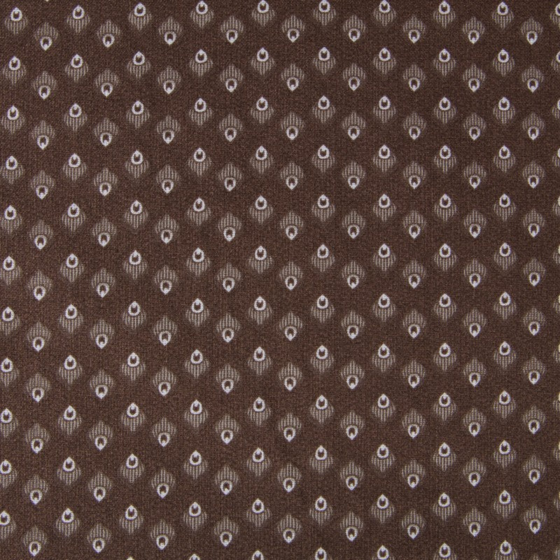 Tissu Patchwork Plume Marron - Ribes y Casals