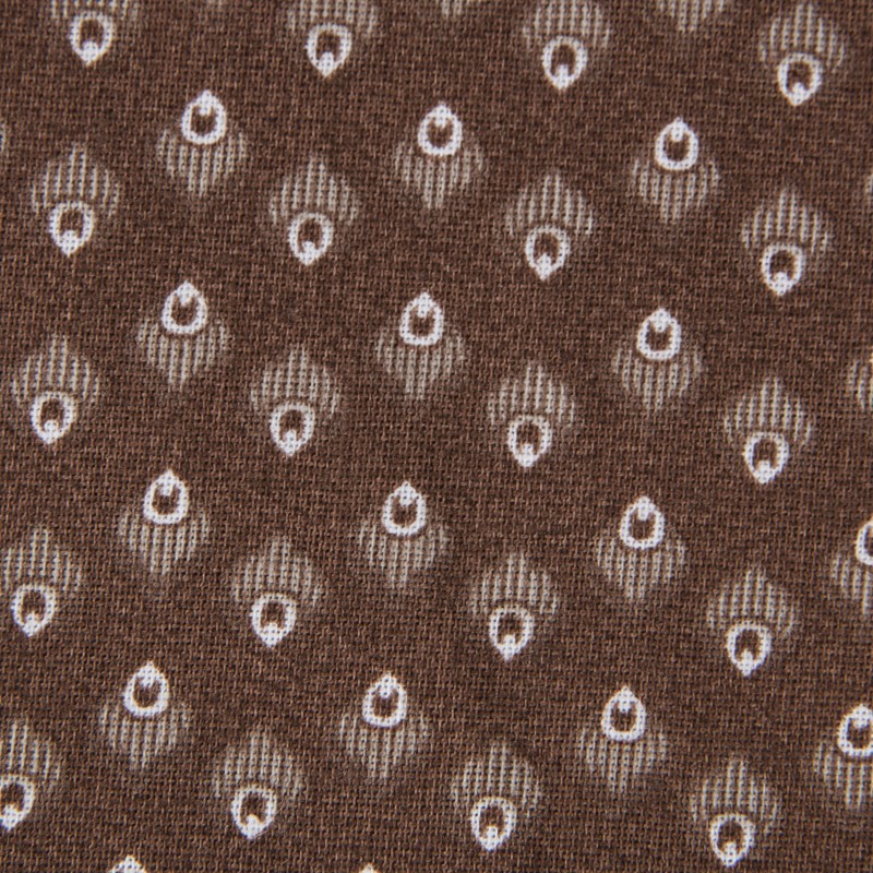 Tissu Patchwork Plume Marron - Ribes y Casals